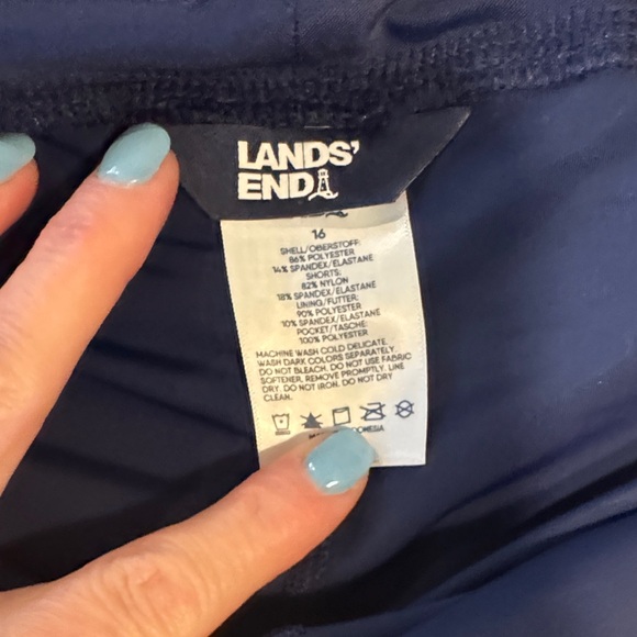 Lands' End Women's Navy Swim Skirt - Picture 2 of 5